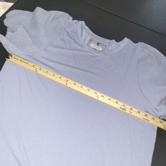 Cupio Purple Gauze Poplin Short Sleeve Top 1X - Picture 7 of 11